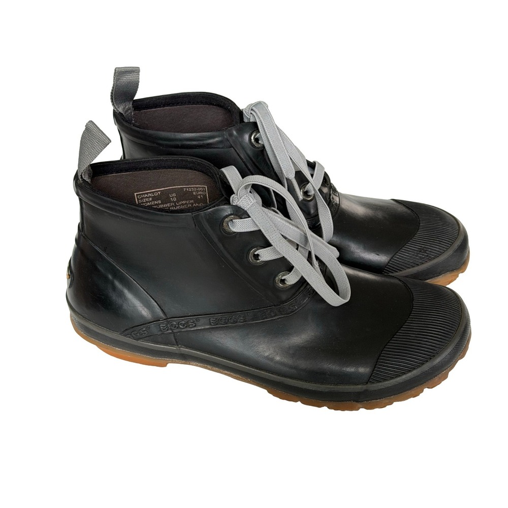 Bogs Charlot Garden Chukka Rain Boots Women's Size 10 Black Waterproof
